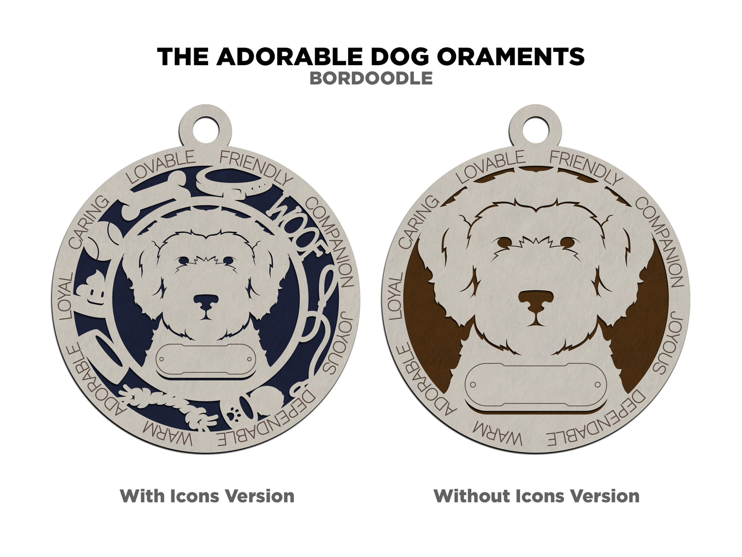 Boordoodle Dog Ornament