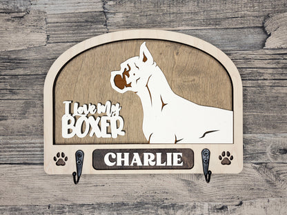 Boxer (Cropped) Leash Holder