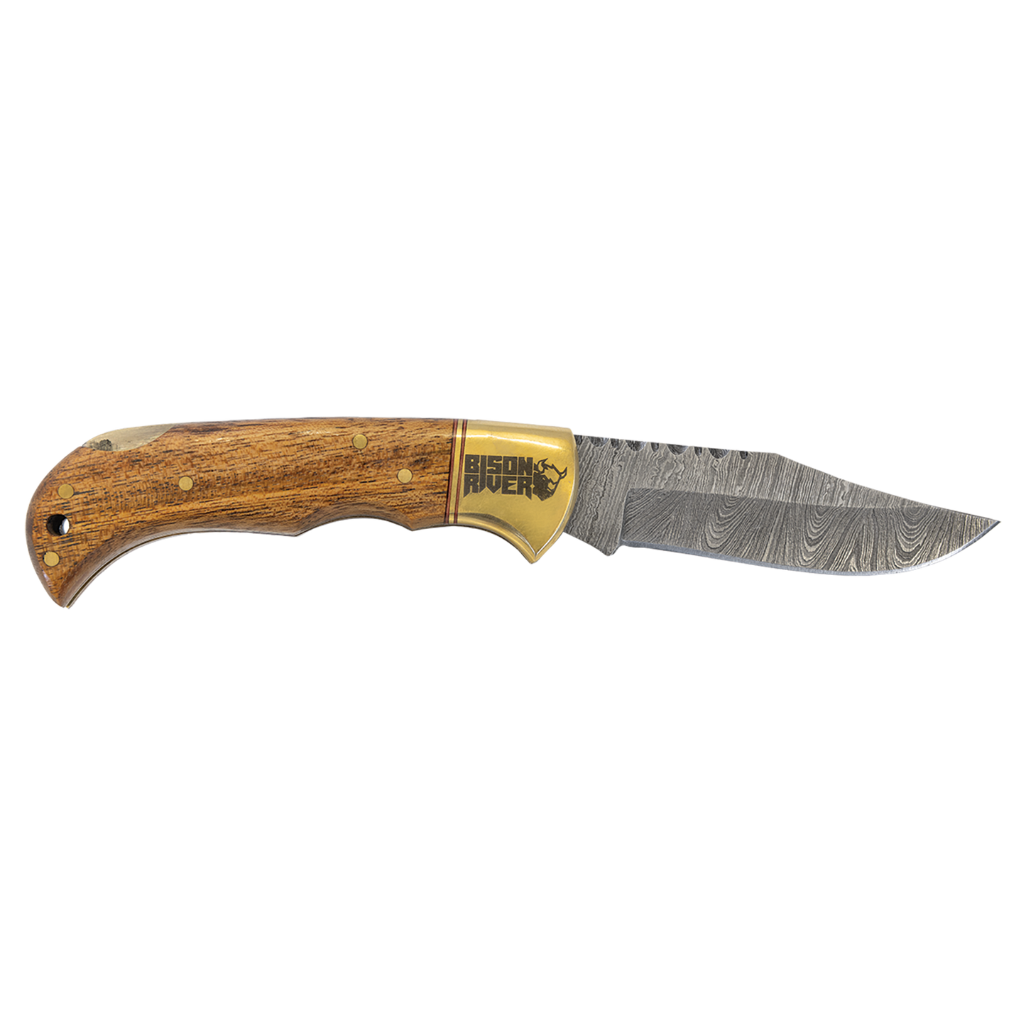 Bison River Kinfe with Damascus Steel Blade (Folding and Fixed Blade