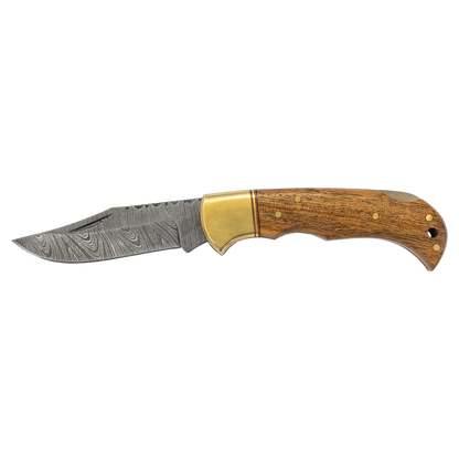 Bison River Kinfe with Damascus Steel Blade (Folding and Fixed Blade