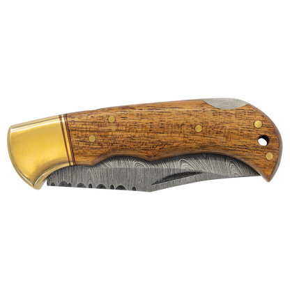 Bison River Kinfe with Damascus Steel Blade (Folding and Fixed Blade