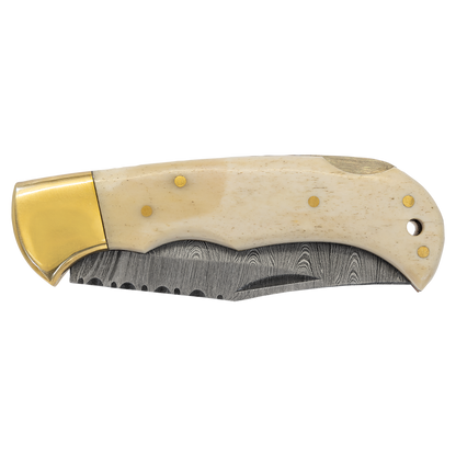 Bison River Kinfe with Damascus Steel Blade (Folding and Fixed Blade