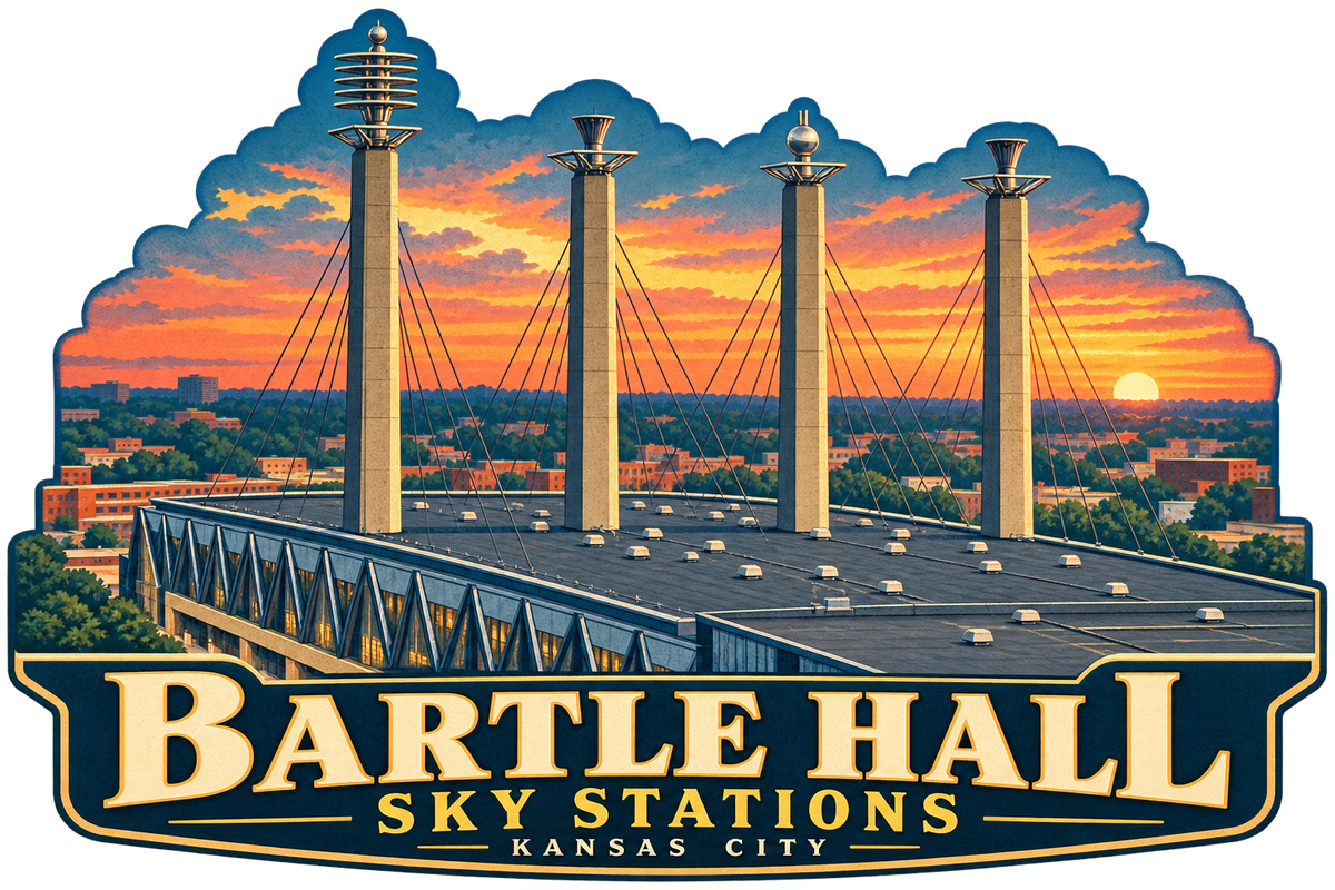 Bartle Hall Convention Center - Vintage WPA Sunset