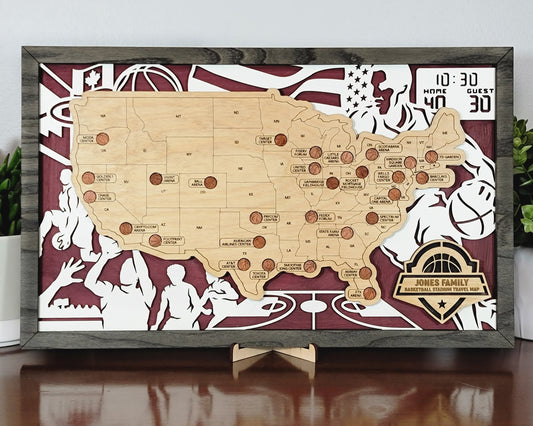 Basketball Stadium Sports Tracker Map