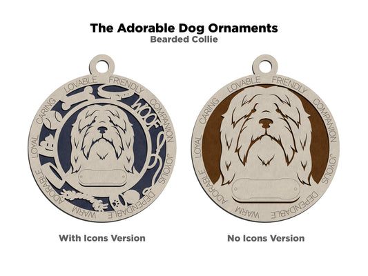 Bearded Collie Dog Ornament