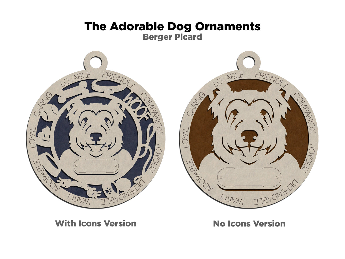 Berger Picard Dog Ornament