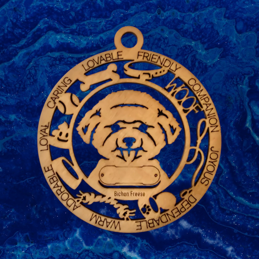 Bichon Frise Dog Ornament (26)