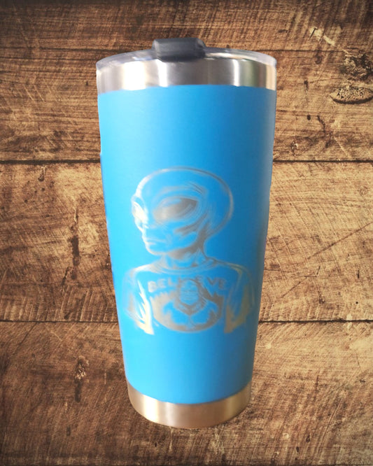 Big Foot Alien Engraved 20 Oz Tumbler