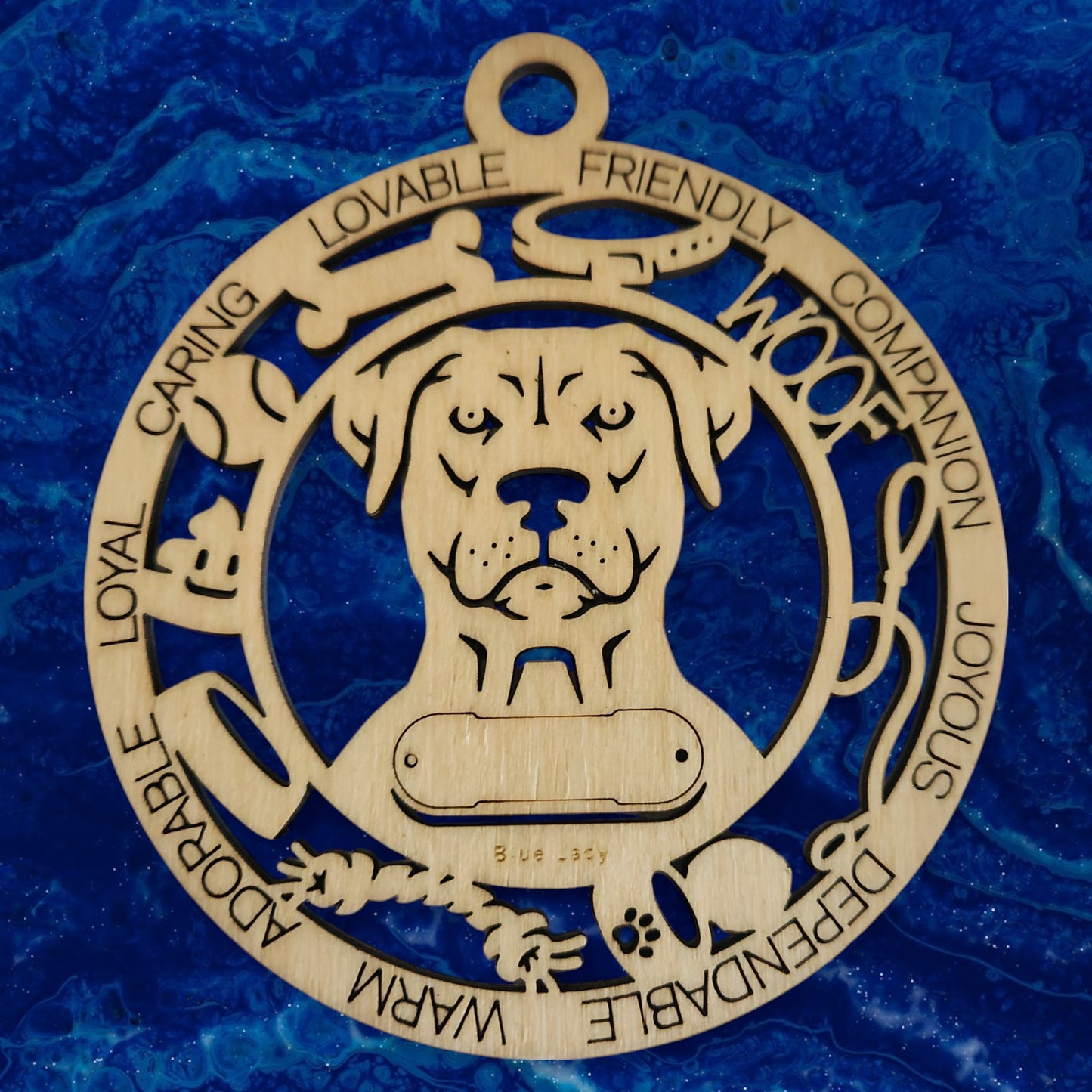 Blue Lacy Dog Ornament