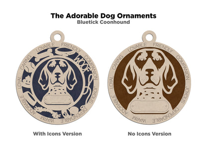 Bluetick Coonhound Dog Ornament
