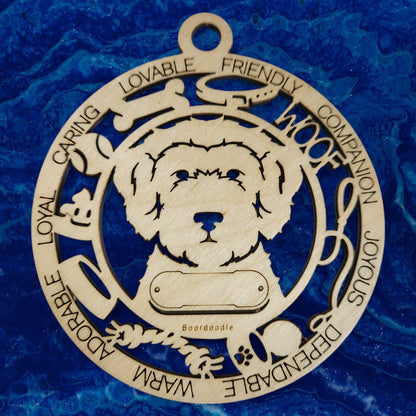 Boordoodle Dog Ornament