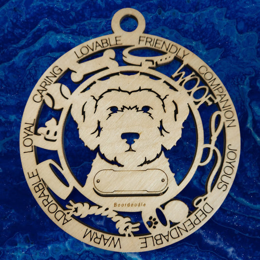 Boordoodle Dog Ornament