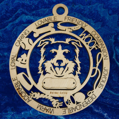 Border Collie (Ears Down) Dog Ornament