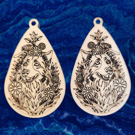 Border Collie Earrings