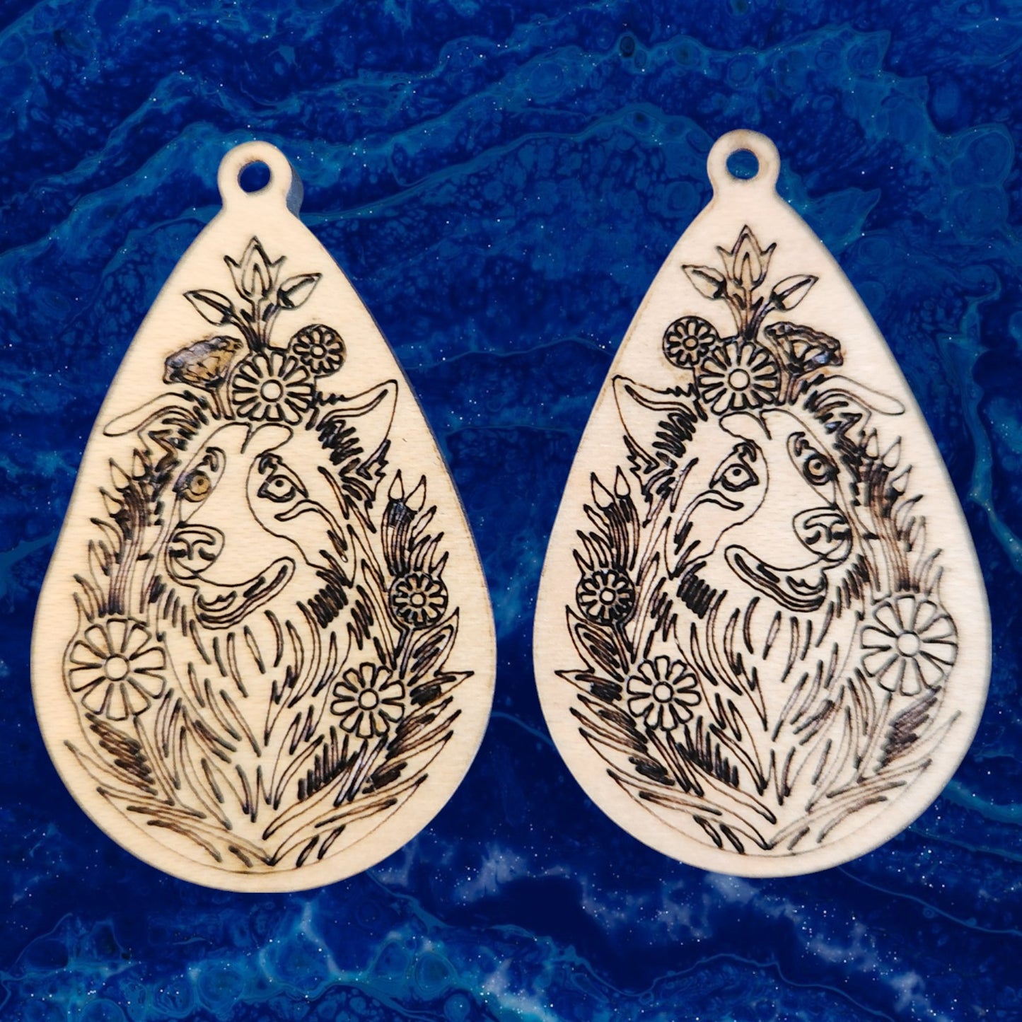 Border Collie Earrings