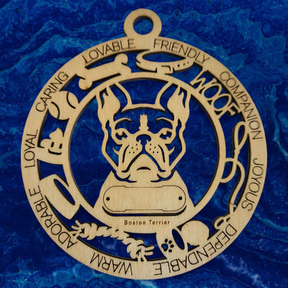 Boston Terrier Dog Ornament