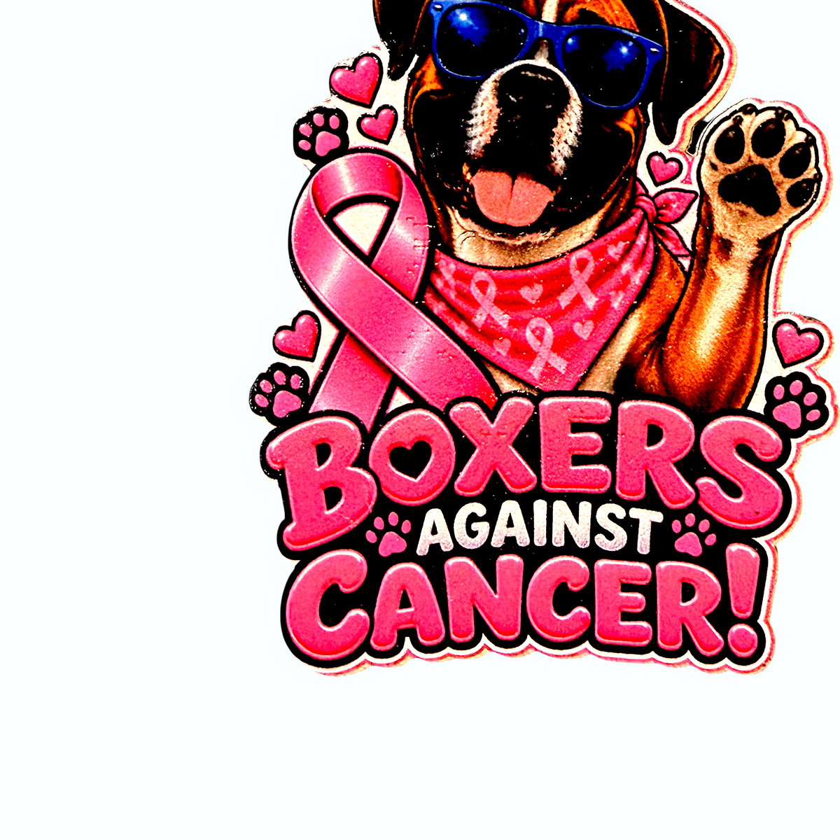 Boxers Against Cancer Magnet