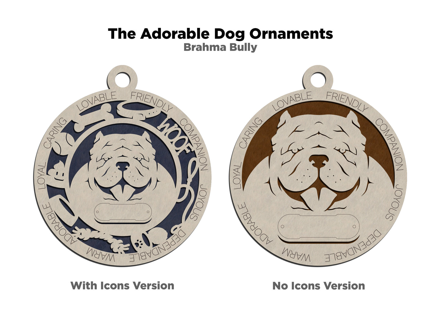 Brahma Bully Dog Ornament