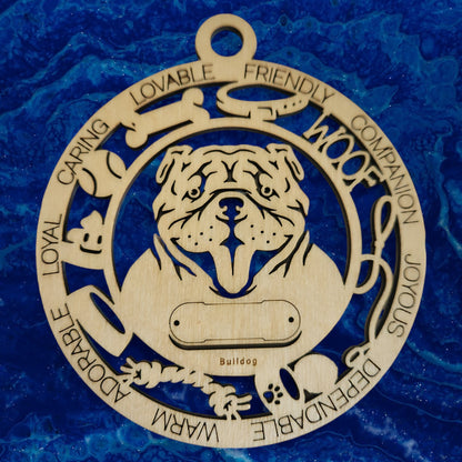 Bulldog Dog Ornament