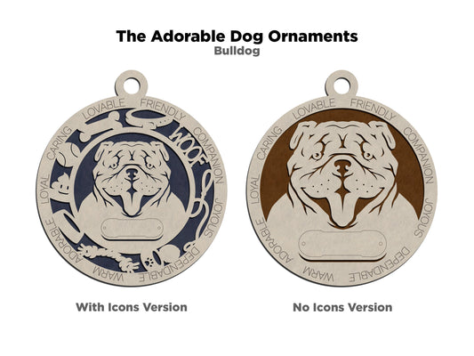 Bulldog Dog Ornament