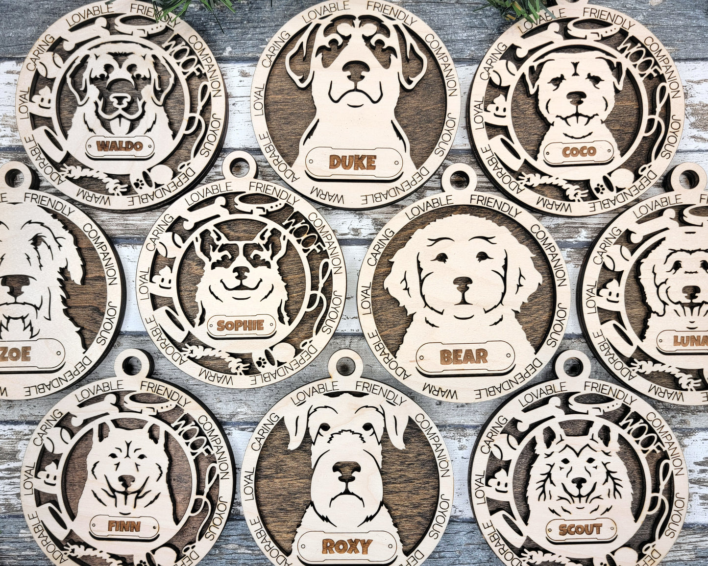 Adorable Dog Ornaments Pack 3