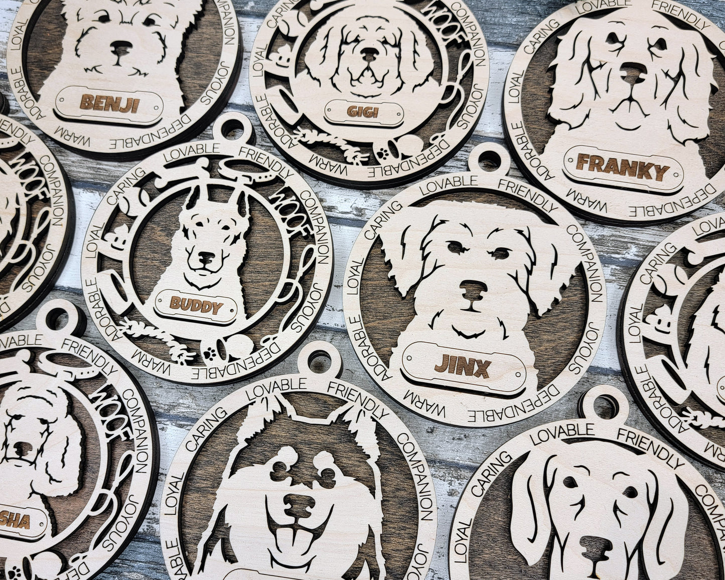Adorable Dog Ornaments Pack 3