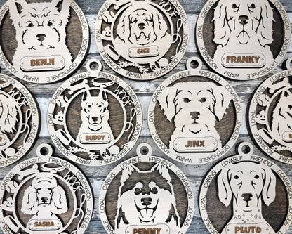 Adorable Dog Ornaments Pack 3
