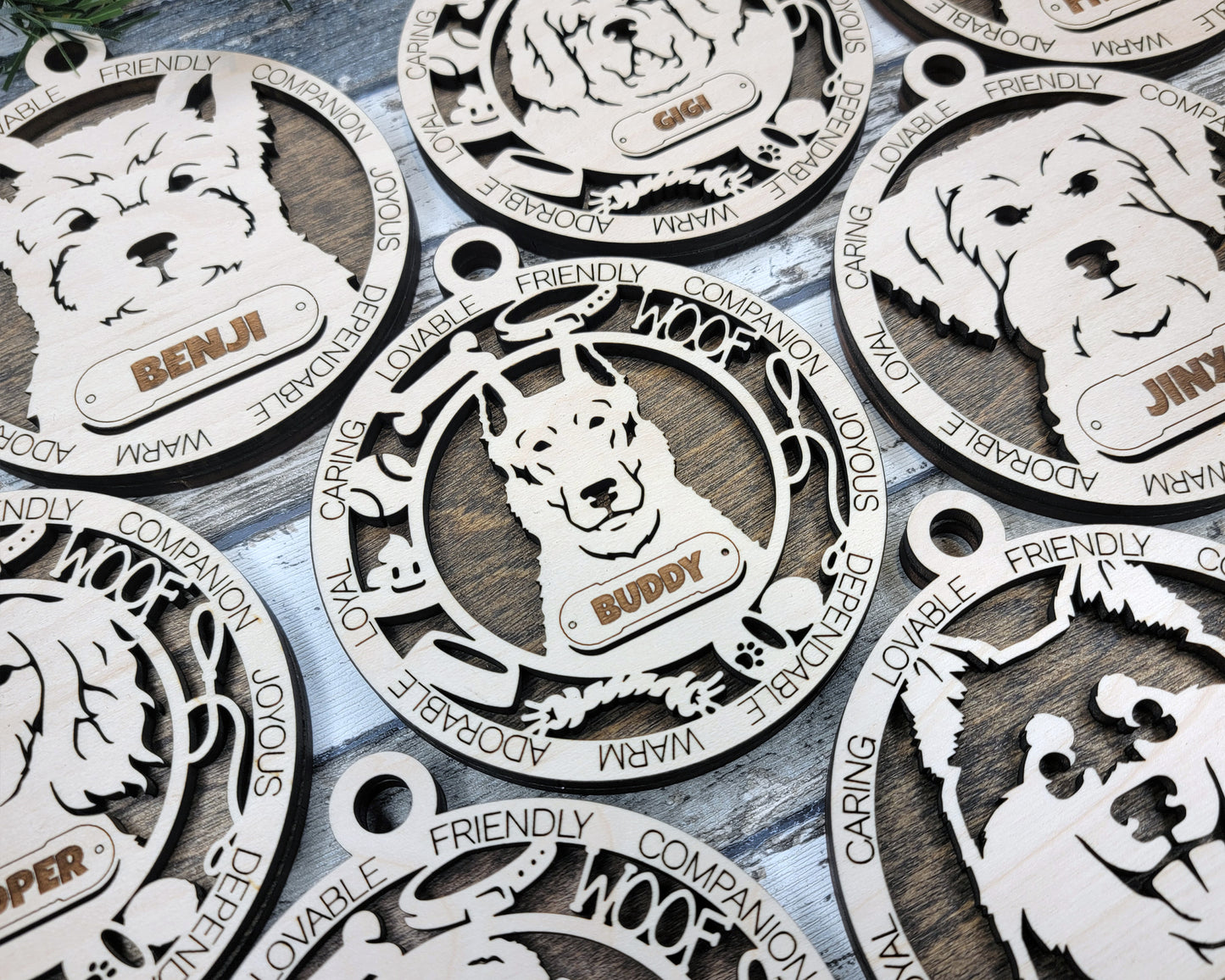 Adorable Dog Ornaments Pack 3