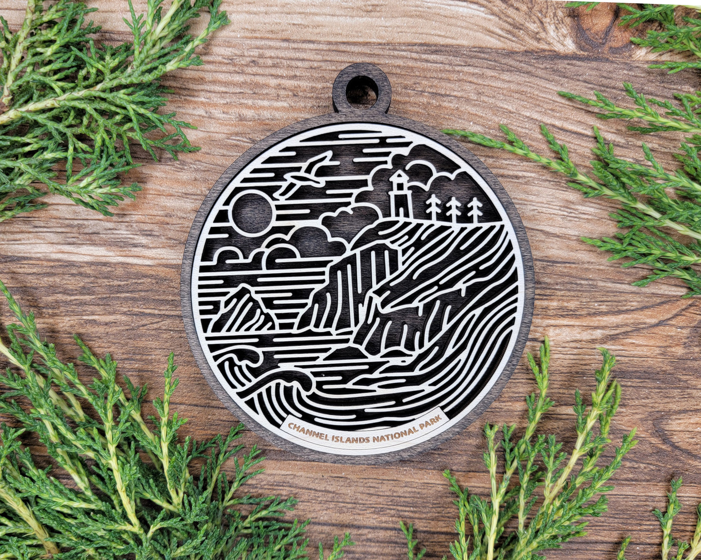 Channel Islands National Park Line Art Ornament