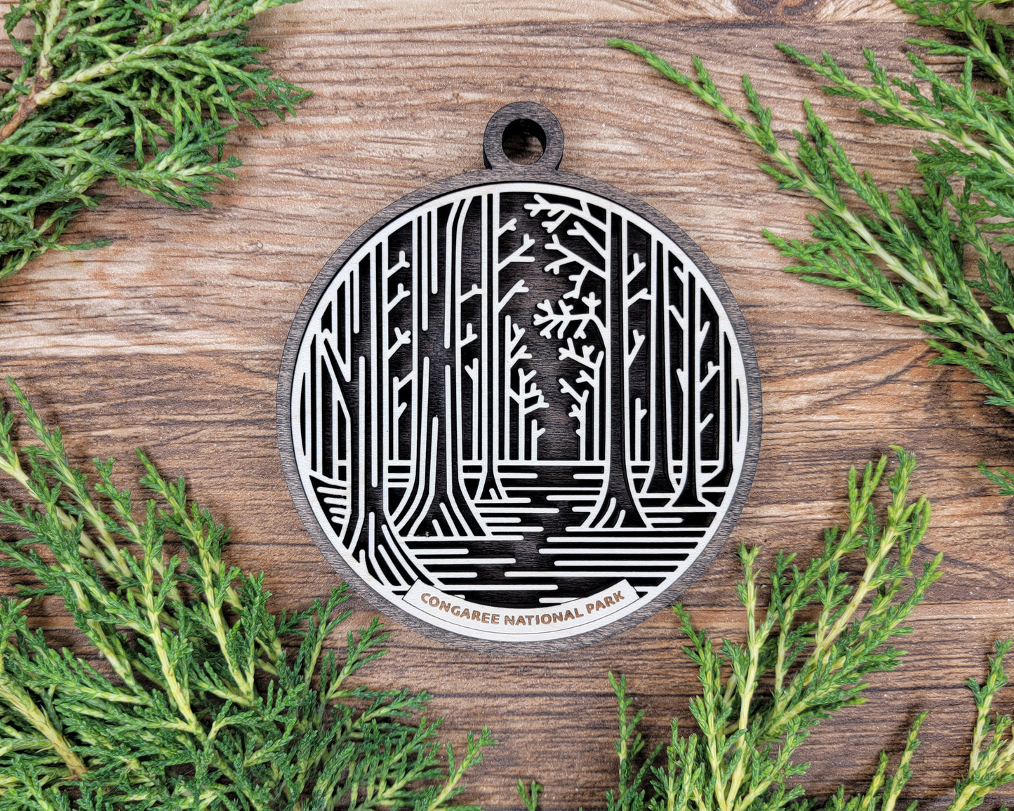 Congaree National Park Line Art Ornament