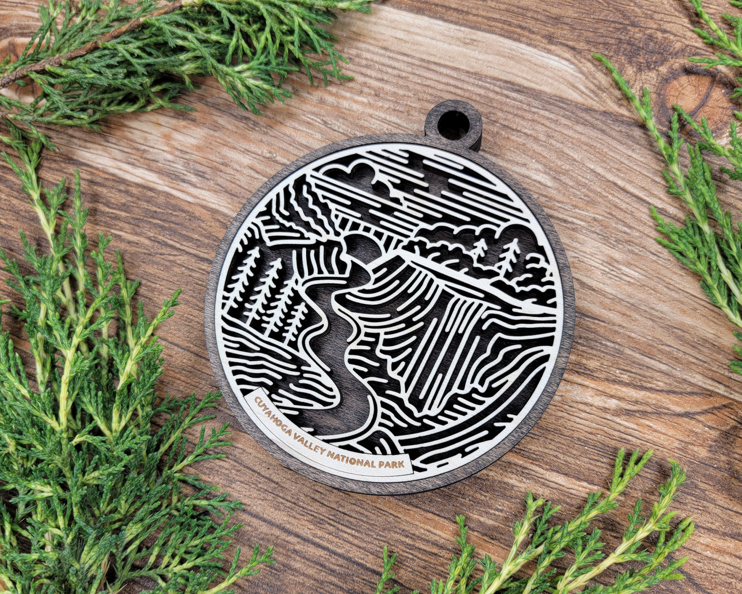 Cuyahoga Valley National Park Line Art Ornament