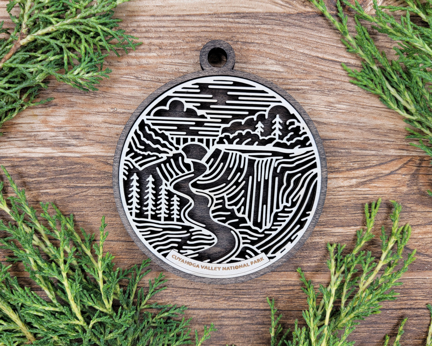 Cuyahoga Valley National Park Line Art Ornament