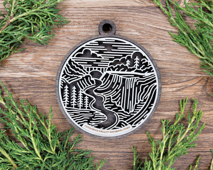 Cuyahoga Valley National Park Line Art Ornament