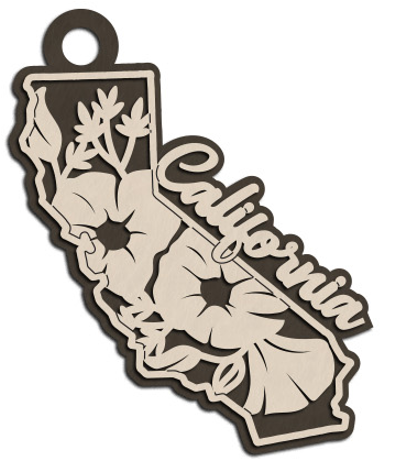 California State Flower Christmas Ornament