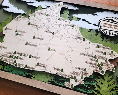 Canada National Parks Travel Map