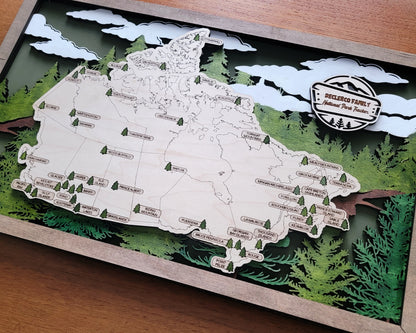 Canada National Parks Travel Map