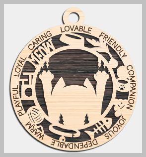 Cat Scratch Marks Cuddly Cat Ornament