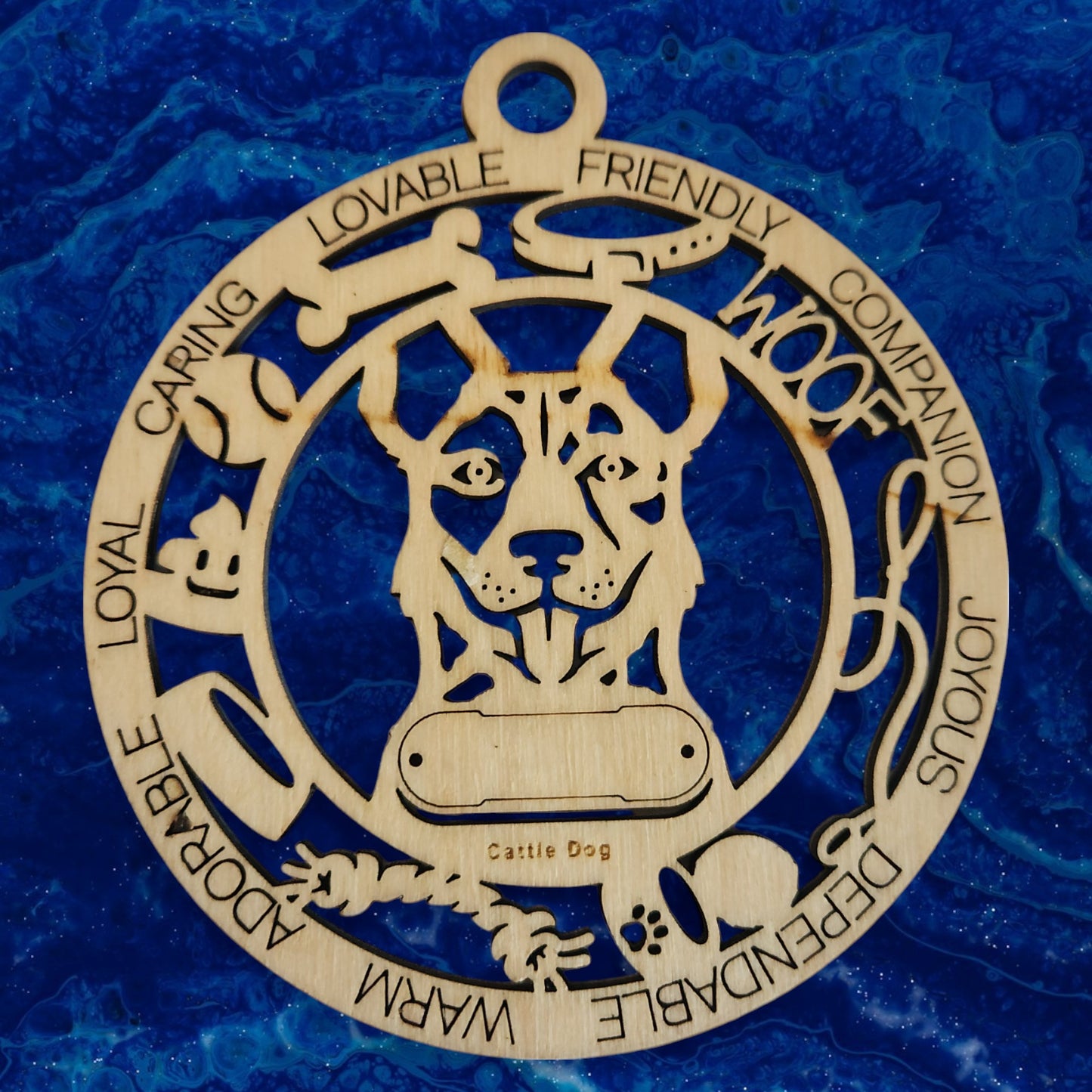 Cattle Dog (Blue Healer) Dog Ornament