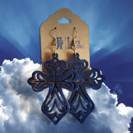 Birch, Alcohol Ink-Stained Celtic Cross