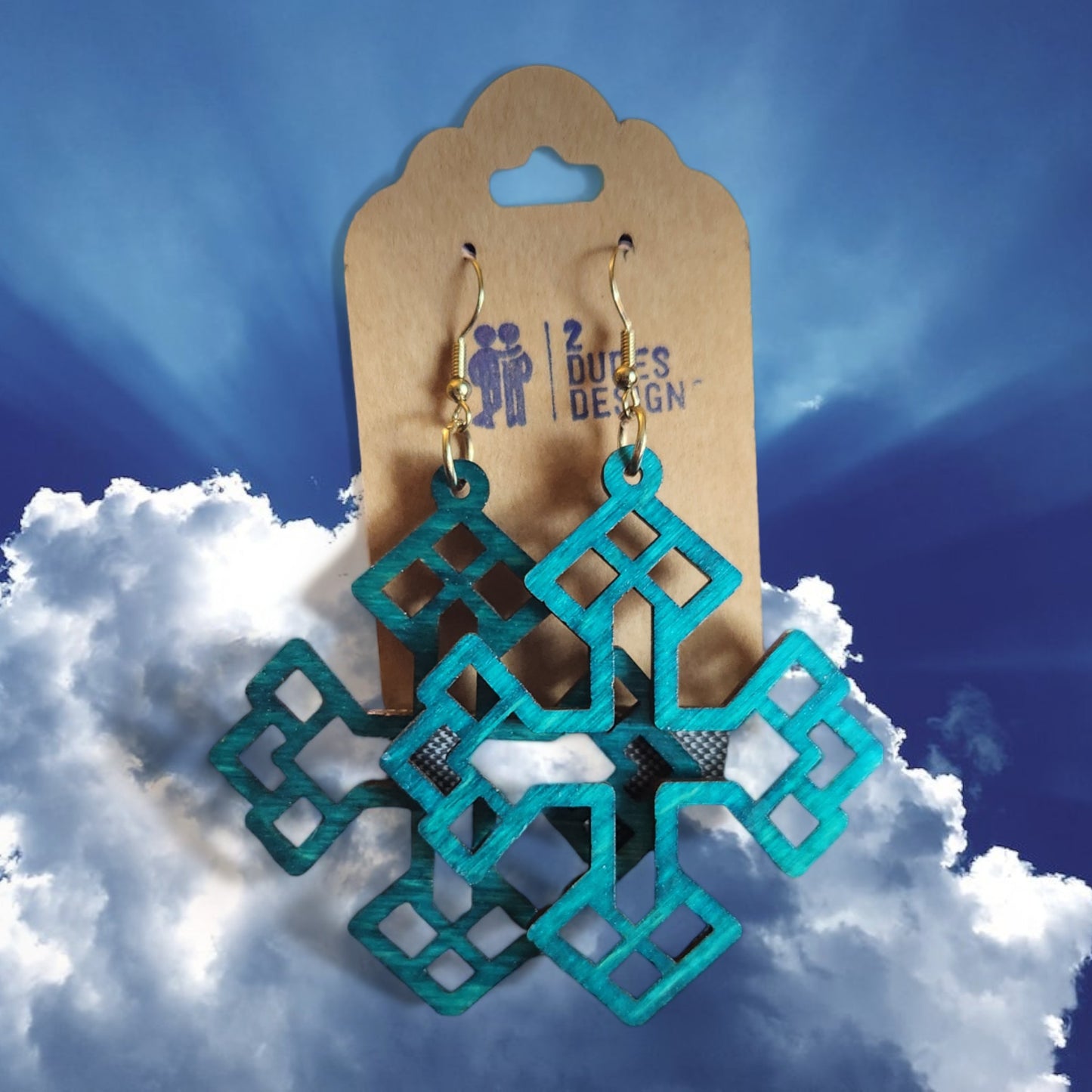 Birch, Alcohol Ink-Stained Celtic Cross