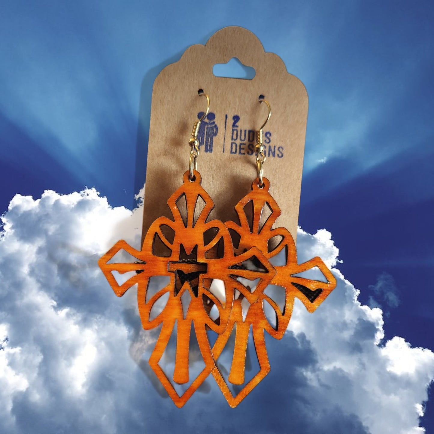 Birch, Alcohol Ink-Stained Celtic Cross