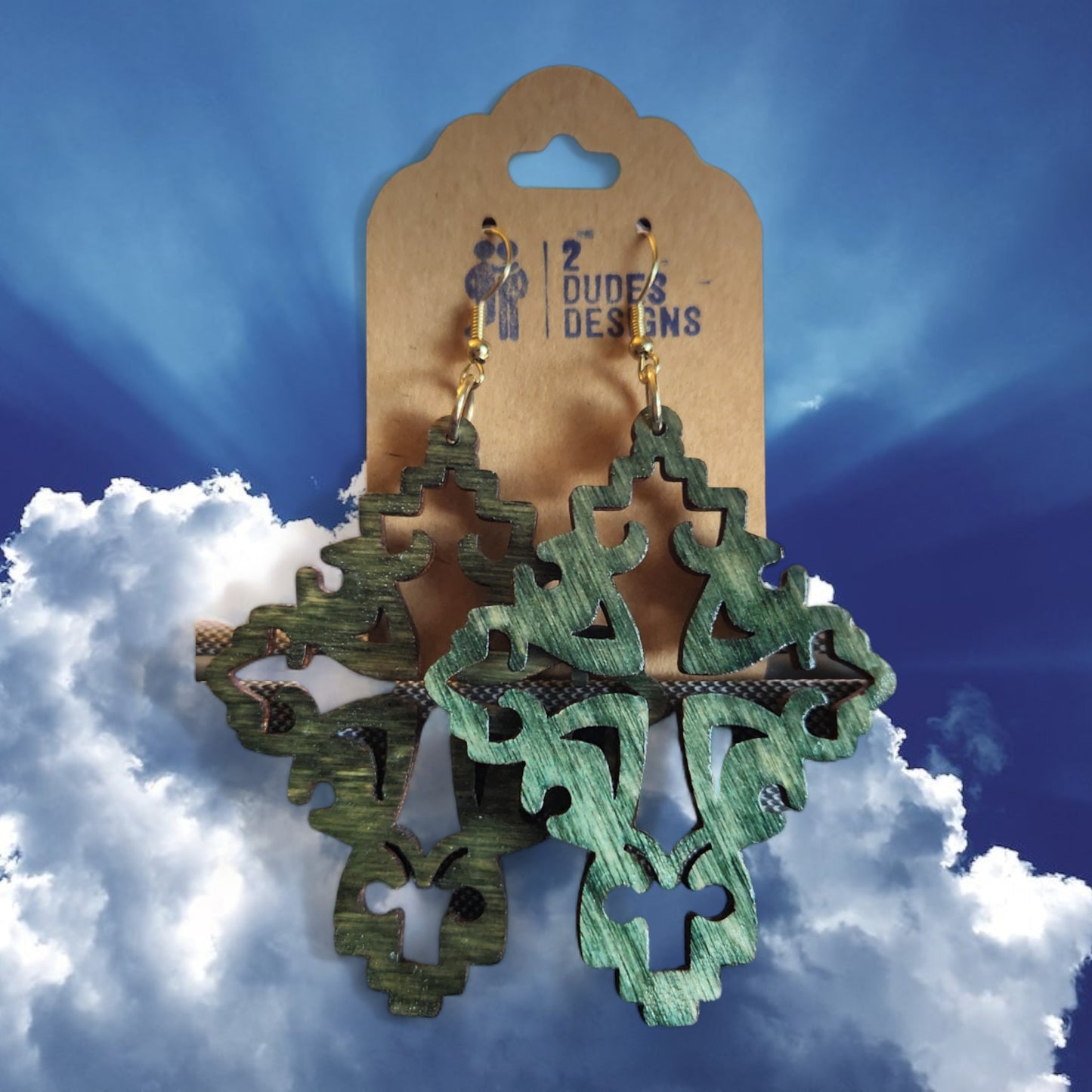 Birch, Alcohol Ink-Stained Celtic Cross