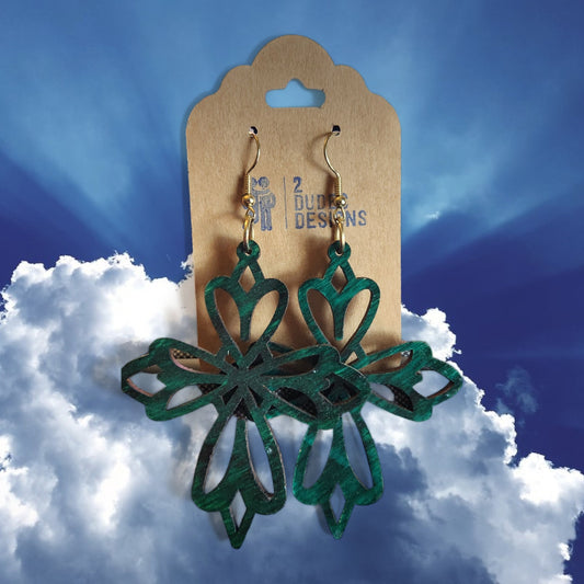 Birch, Alcohol Ink-Stained Celtic Cross