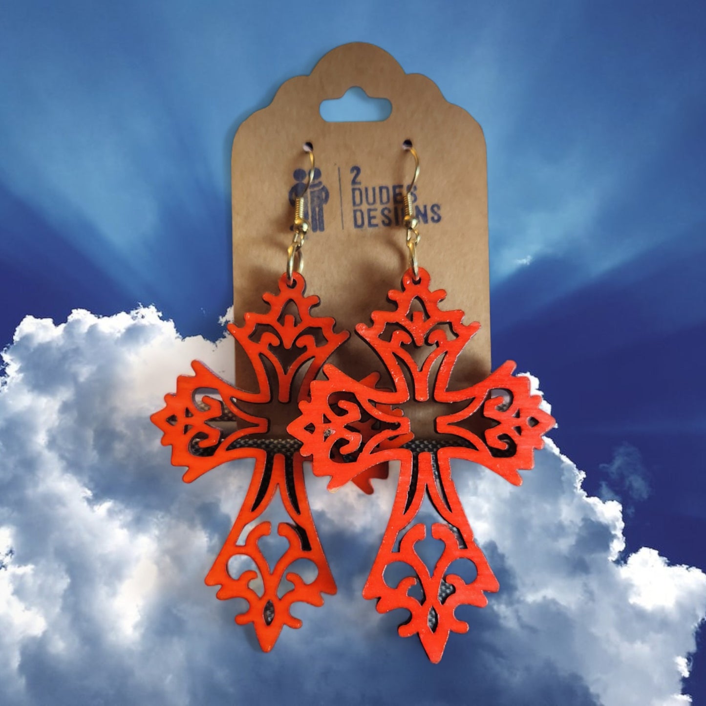 Birch, Alcohol Ink-Stained Celtic Cross 5