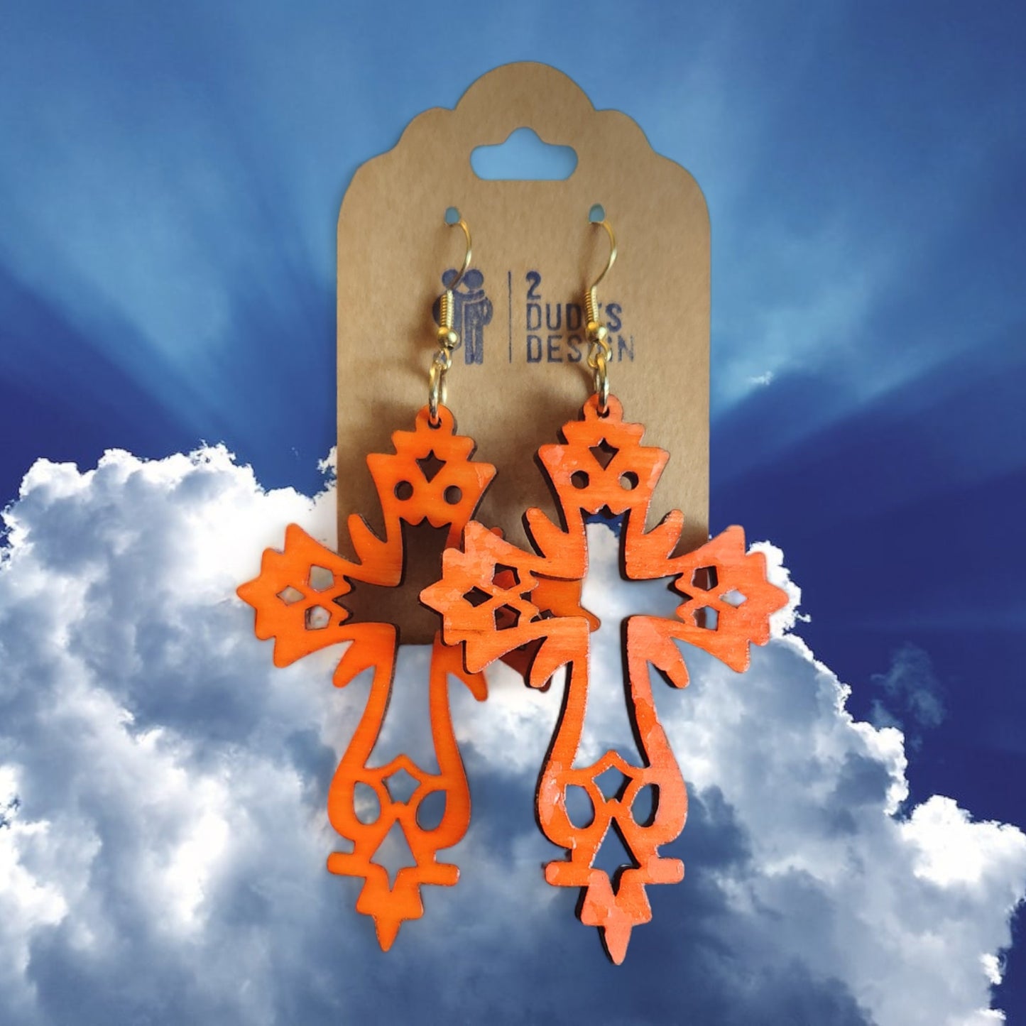 Birch, Alcohol Ink-Stained Celtic Cross