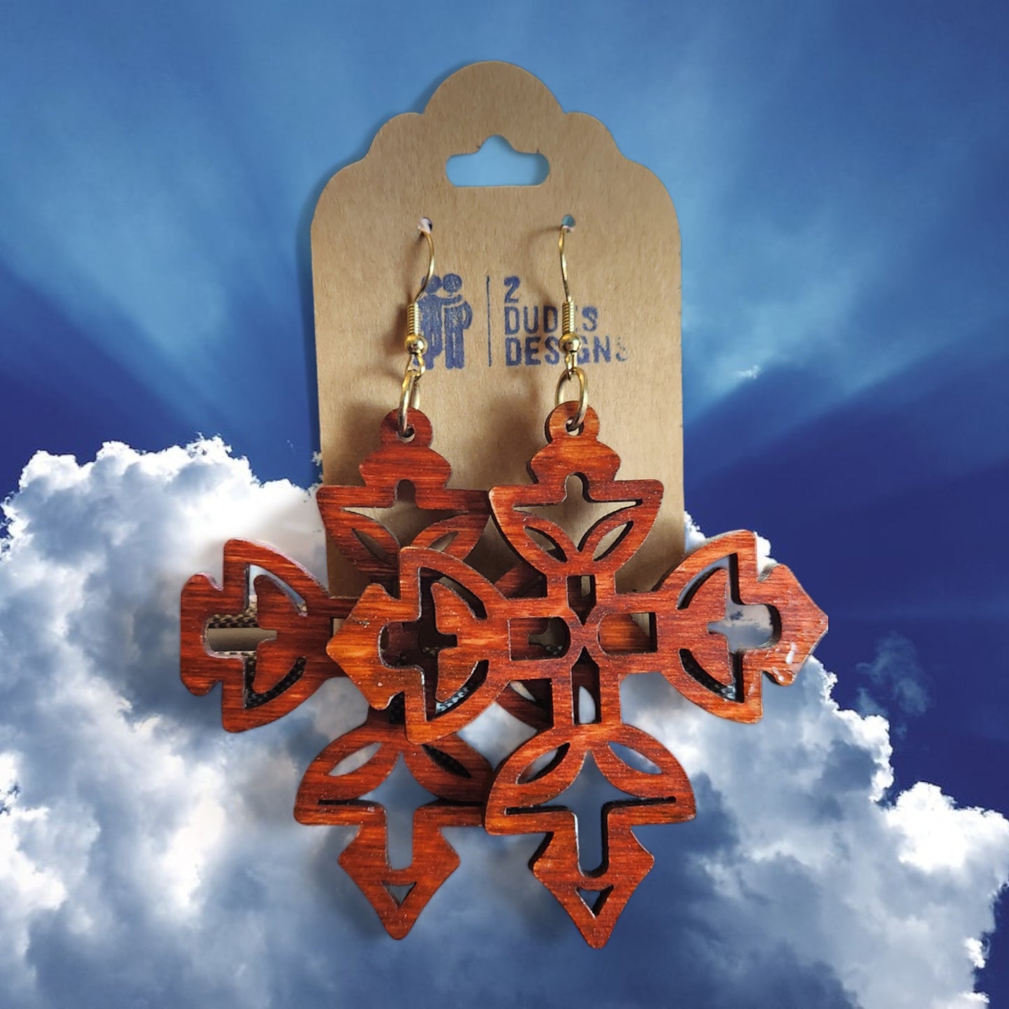 Birch, Alcohol Ink-Stained Celtic Cross