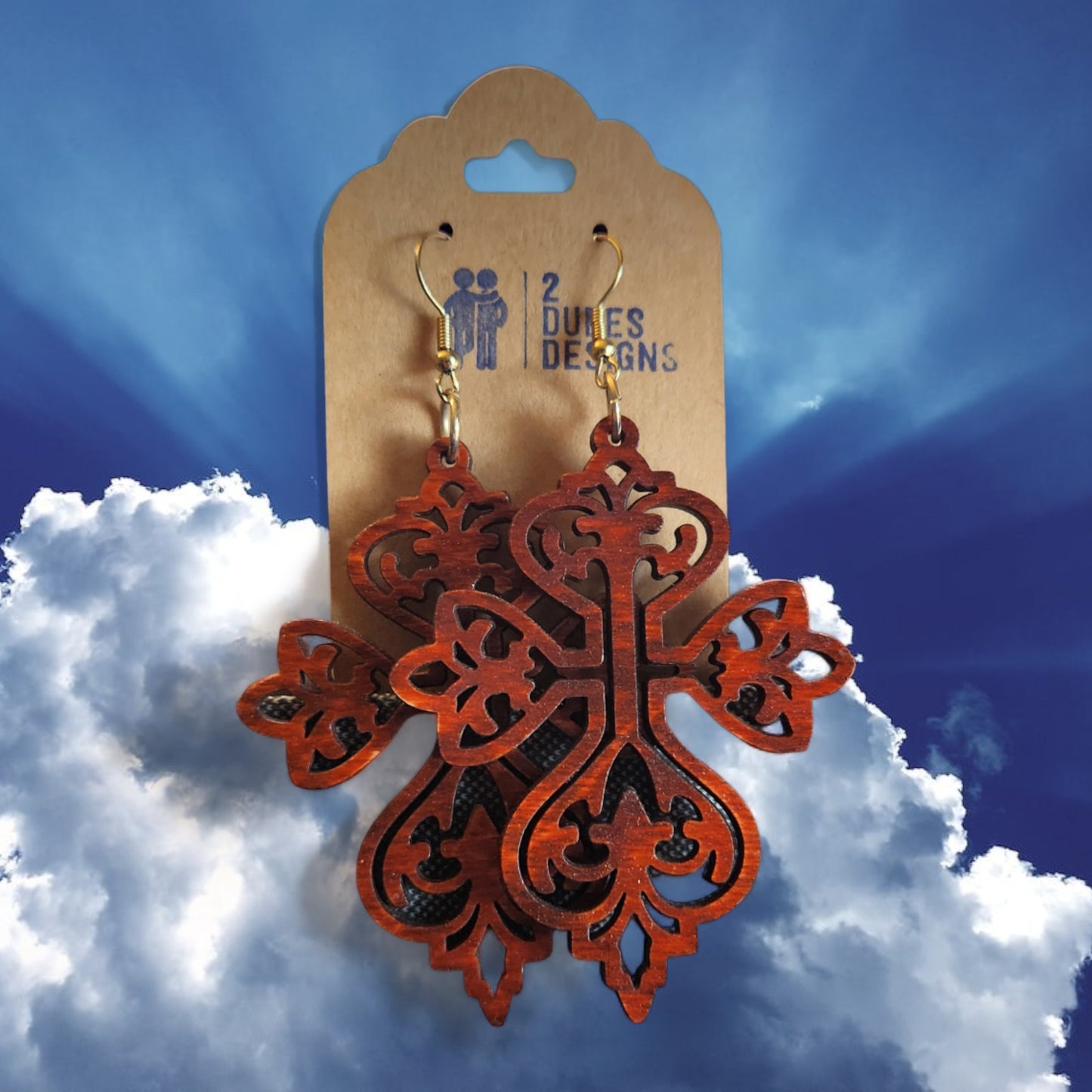 Birch, Alcohol Ink-Stained Celtic Cross