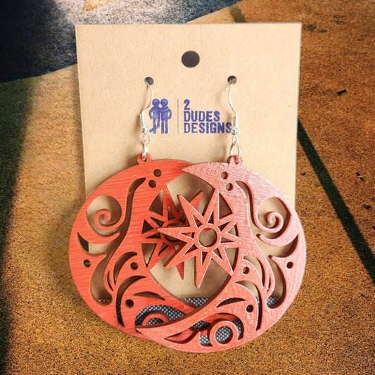 Red Celestial Dangle Earrings 10