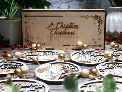 Classic Christian Carol Ornament Storage Box