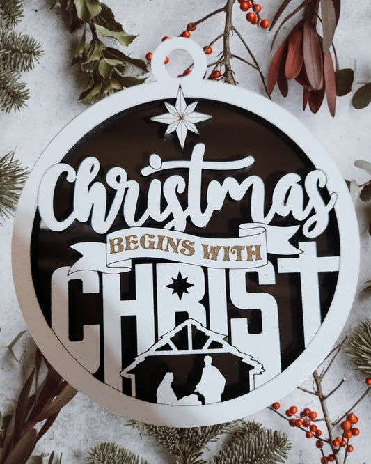 Jesus Series - Christmas Begins with Christ (Smoke Background)